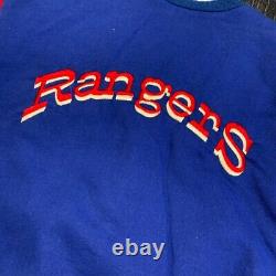 Texas Rangers Jacket Men 2XL Blue Wool MLB Baseball Vintage 80s Adult Retro USA