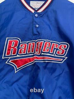 Texas Rangers Jacket Men XL MLB Baseball Vintage 90s Starter Satin Retro USA