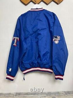 Texas Rangers Jacket Men XL MLB Baseball Vintage 90s Starter Satin Retro USA