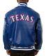 Texas Rangers Letterman Varsity Jacket Blue Genuine Sheep Leather Baseball-mlb