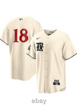 Texas Rangers Mitch Garver #18 Nike Cream 2023 City Connect MLB Player Jersey