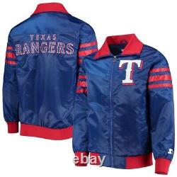 Texas Rangers Starter The Captain II Full-Zip Varsity Jacket Royal-XL NWOT