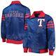 Texas Rangers Starter The Captain Ii Full-zip Varsity Jacket Royal-xl Nwot