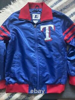 Texas Rangers Starter The Captain II Full-Zip Varsity Jacket Royal-XL NWOT