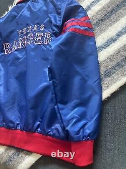 Texas Rangers Starter The Captain II Full-Zip Varsity Jacket Royal-XL NWOT