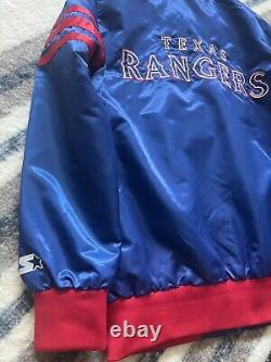 Texas Rangers Starter The Captain II Full-Zip Varsity Jacket Royal-XL NWOT