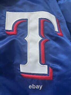 Texas Rangers Starter The Captain II Full-Zip Varsity Jacket Royal-XL NWOT