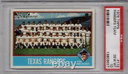 Texas Rangers Team Checklist Card 1976 Topps PSA 10 Gem Mint Graded #172