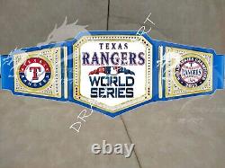 Texas Rangers world Series 2023 Championship Belt MLB Baseball Adult 2mm Brass