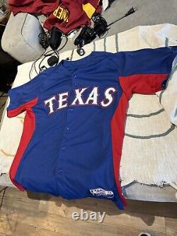 Texas rangers majestic jersey xl