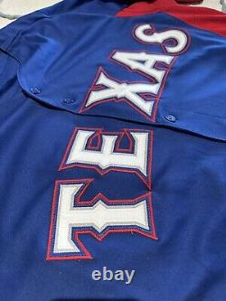 Texas rangers majestic jersey xl