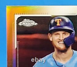 Topps Chrome Gold Rookie Refractor Sam Huff Texas Rangers 41 of 50 Parallel 2021