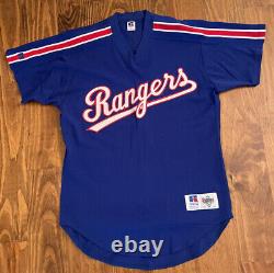 VINTAGE 90s Authentic TEXAS Rangers RUSSELL BP Jersey 44 Shirt Nike Canseco