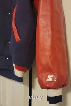 VINTAGE Authentic Starter Letterman Texas Rangers Baseball Jacket Size Small