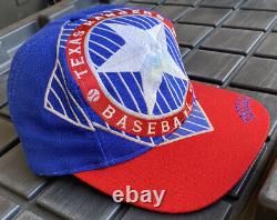 Vintage 90s Texas Rangers The Game Big Logo SnapBack Hat Cap MLB Wool Blend