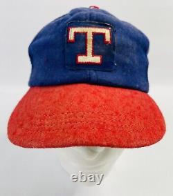 Vintage Early 1970's Texas Rangers Wool Baseball Cap Hat