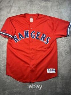Vintage Ivan Pudge Rodriguez Texas Rangers Red Majestic Authentic Jersey 90's