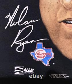 Vintage Nolan Ryan Texas Rangers Artist Series T-shirt By Salem Sportswear