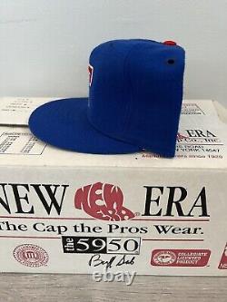 Vintage Texas RANGERS New Era Dupont Visor Fitted Hat Size 7 3/8 Pro Model 1986