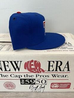 Vintage Texas RANGERS New Era Dupont Visor Fitted Hat Size 7 3/8 Pro Model 1986