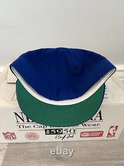 Vintage Texas RANGERS New Era Dupont Visor Fitted Hat Size 7 3/8 Pro Model 1986