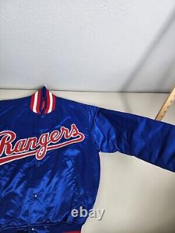 Vtg 80's Diamond Collection Starter MLB Adult Small Tex Rangers Satin bomber