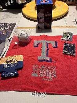 WORLD SERIES CHAMPION Texas Rangers World Series 2023 Ball And Towel + EXTRAS