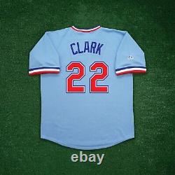 Will Clark 1976 Texas Rangers Cooperstown Men's Blue Road Throwback Jersey